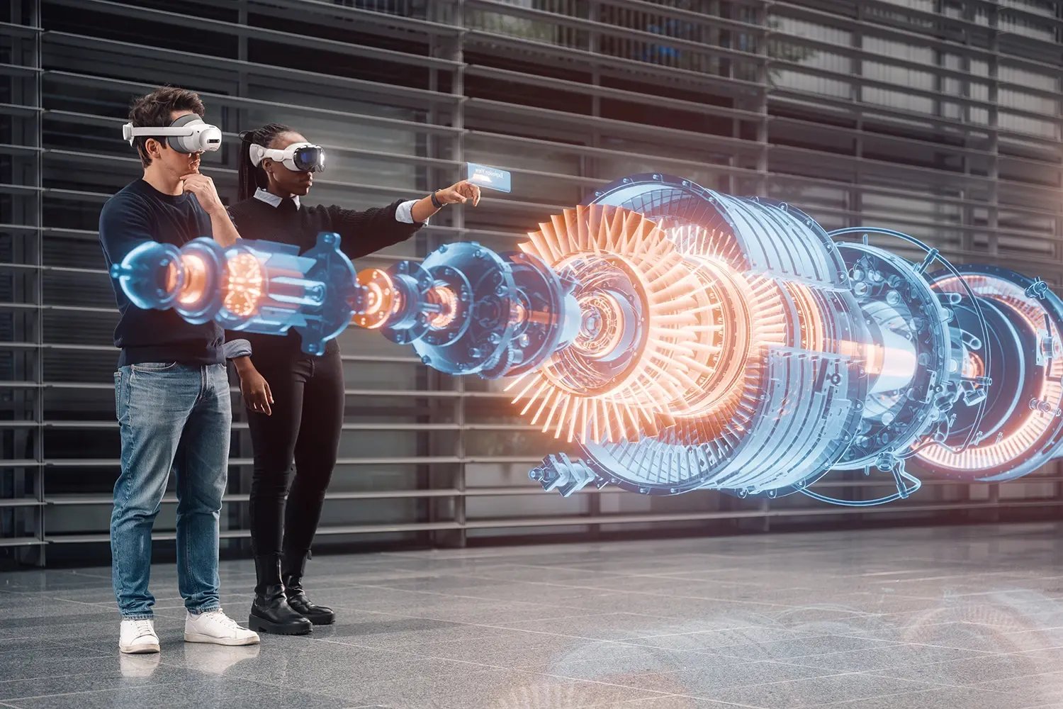 Hololight AR Visualization of Viper Engine as Hologram