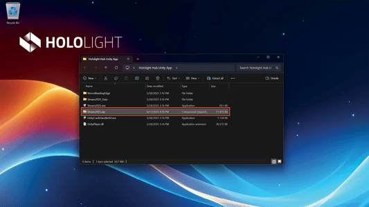 Screenshot_Hololight Hub_Zip App Package_3
