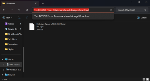 Screenshot_How to Install Hololight Space Clients_HTC_1