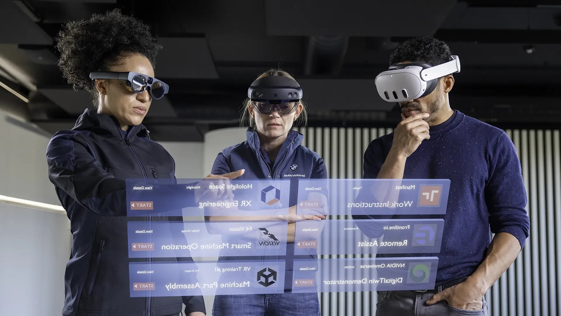 Hololight Hub User UI Magic Leap 2, HoloLens 2, Meta Quest 3