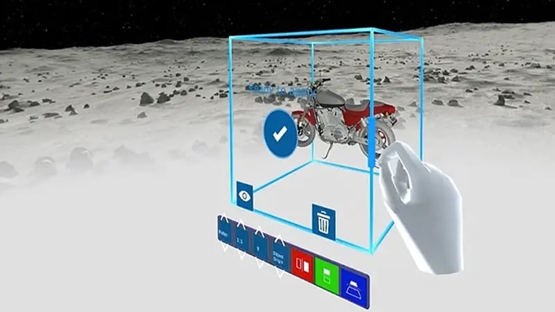 Engineer Importing a model into Hololight's 3D CAD Viewer.