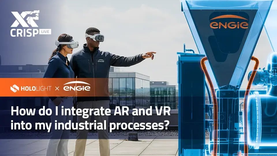 Two people exploring an ENGIE Cooling Machine in augmented reality.