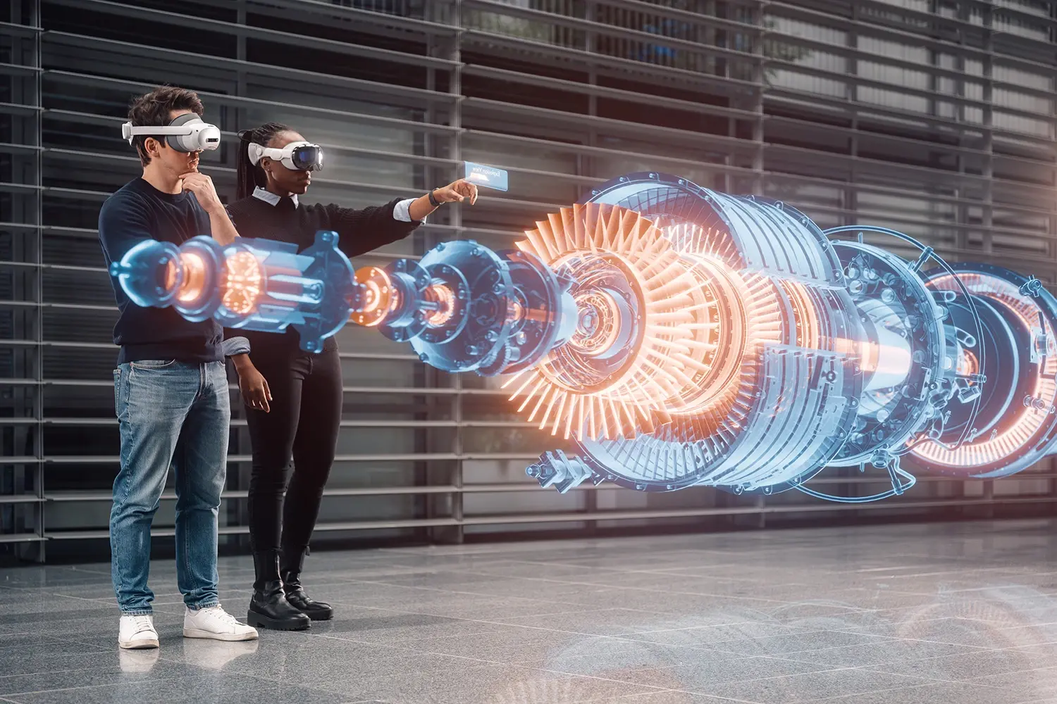 Hololight AR Visualization of Viper Engine as Hologram