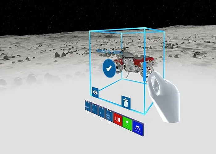 Easily drag and drop 3D files into Hololight Space to view and work with them in XR.